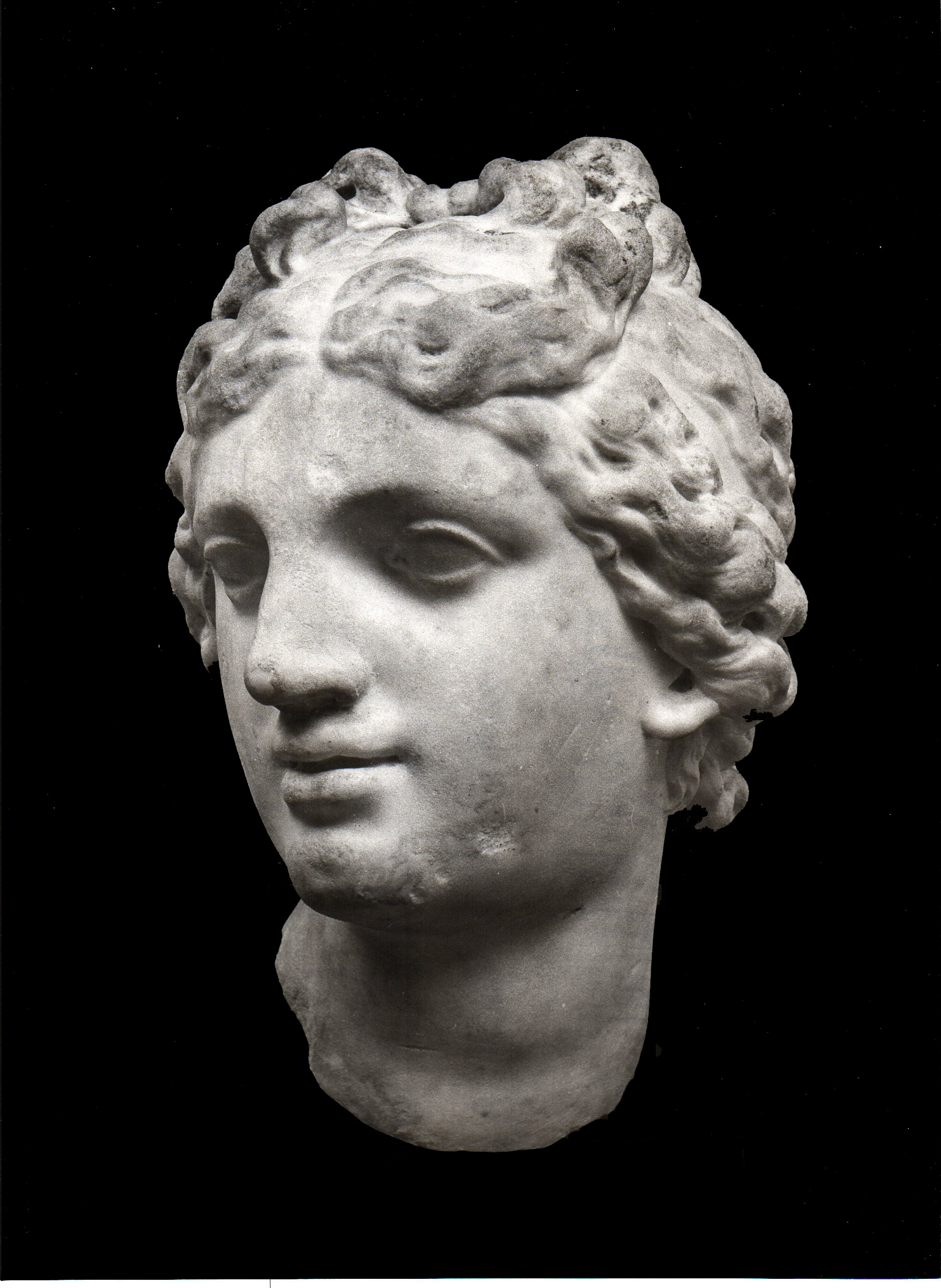 Tête de l'Aphrodite priginale de Cnide de Praxitèle.