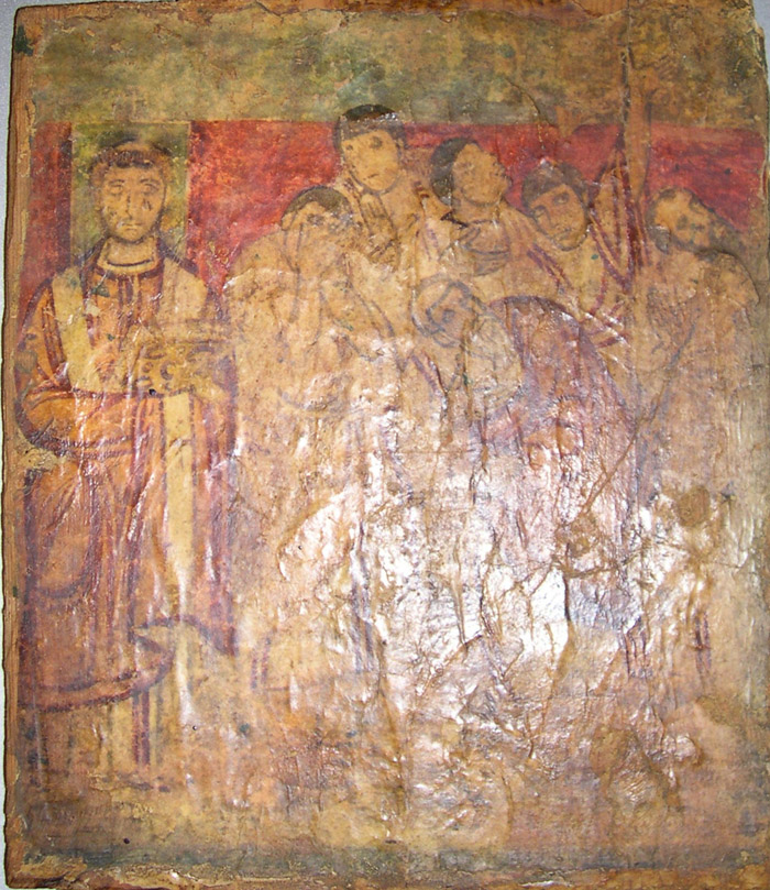 Premiers Chrétiens ICONE ALEXANDRIE 1-2ème siècle bois et toile authentique